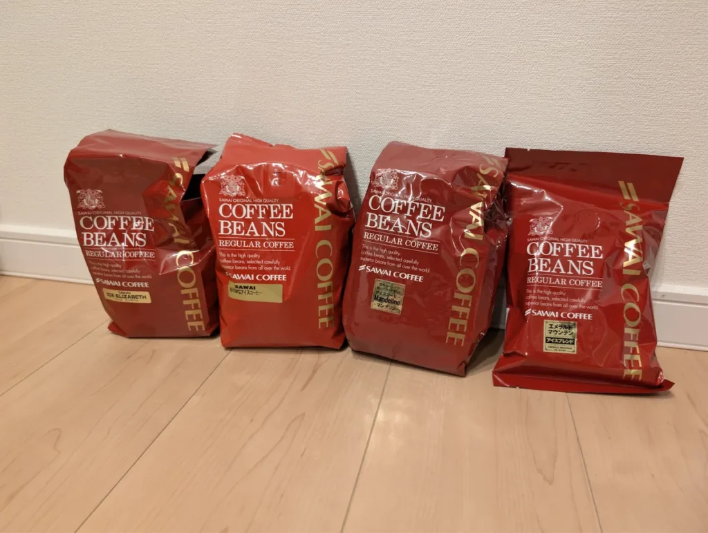 澤井珈琲のアイスコーヒー豆4種セット