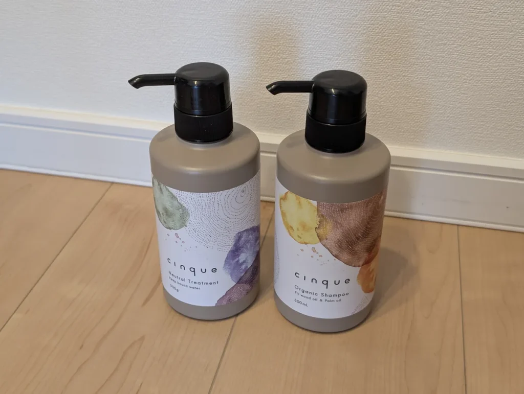 cinqueヘアケアセットの使用イメージ